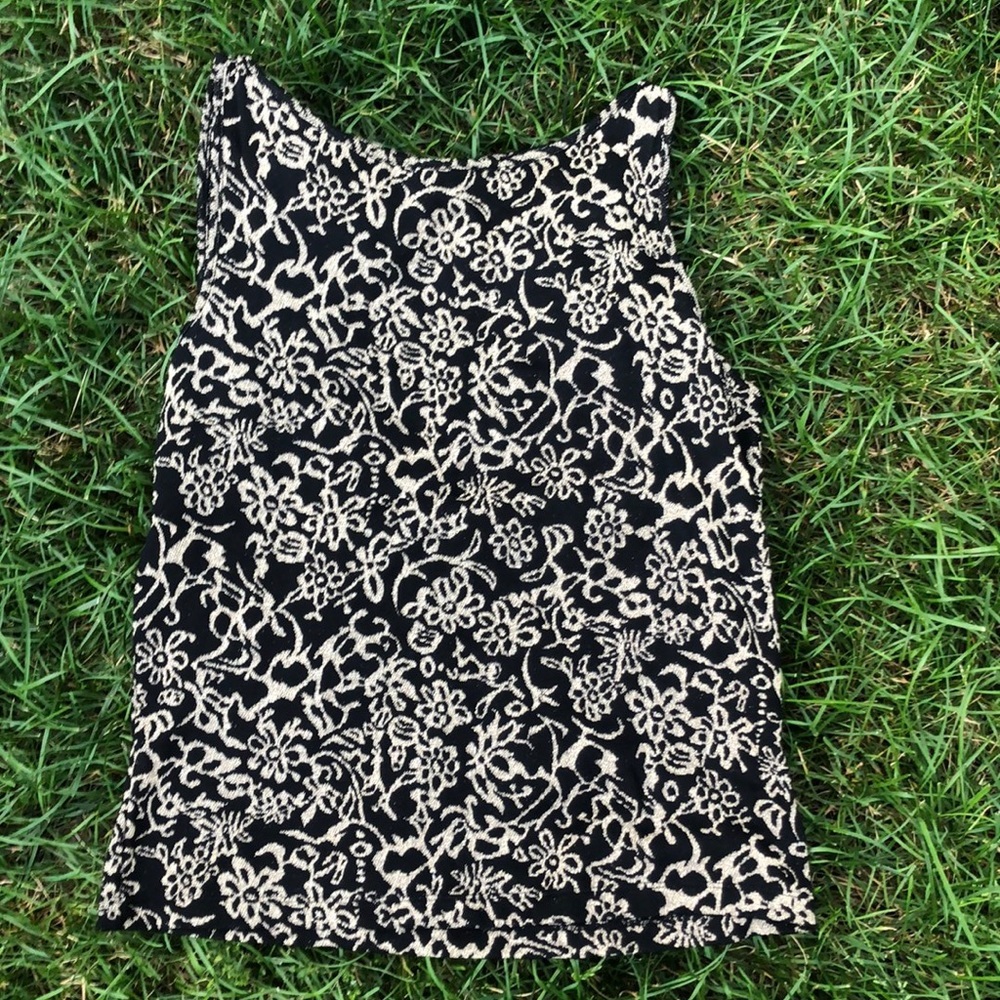 Ann Taylor black and gold top